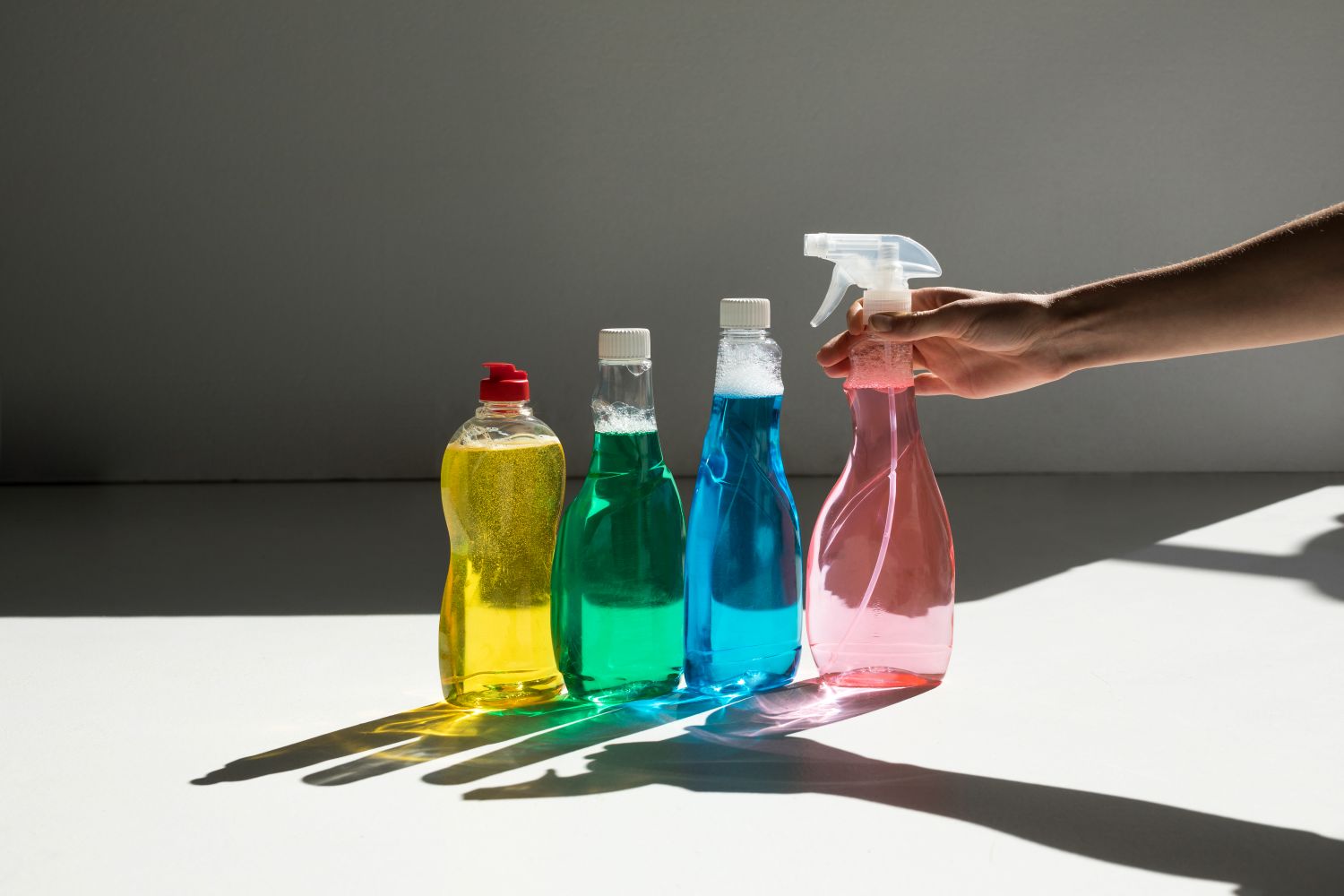 cleaning bottles